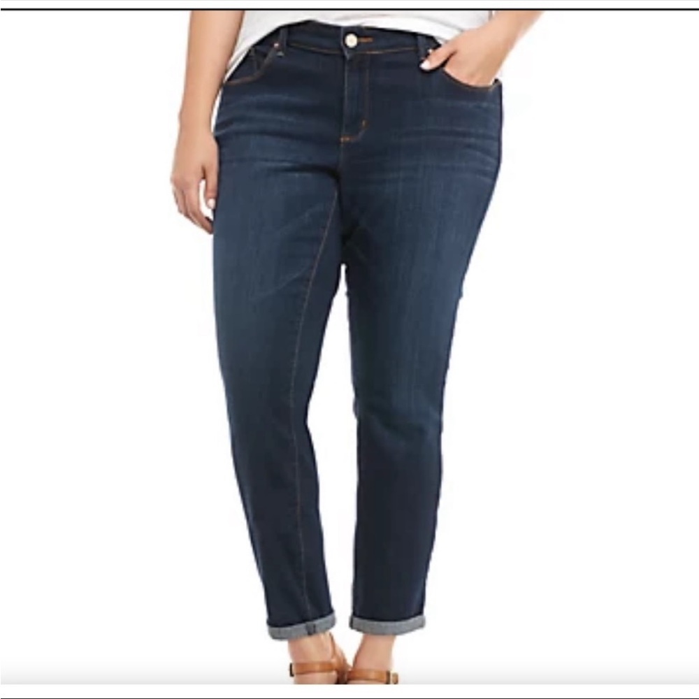 Jessica Simpson Denim Stretch Comfy Jeans Forever Rolled Skinny Size 24 W Ankle